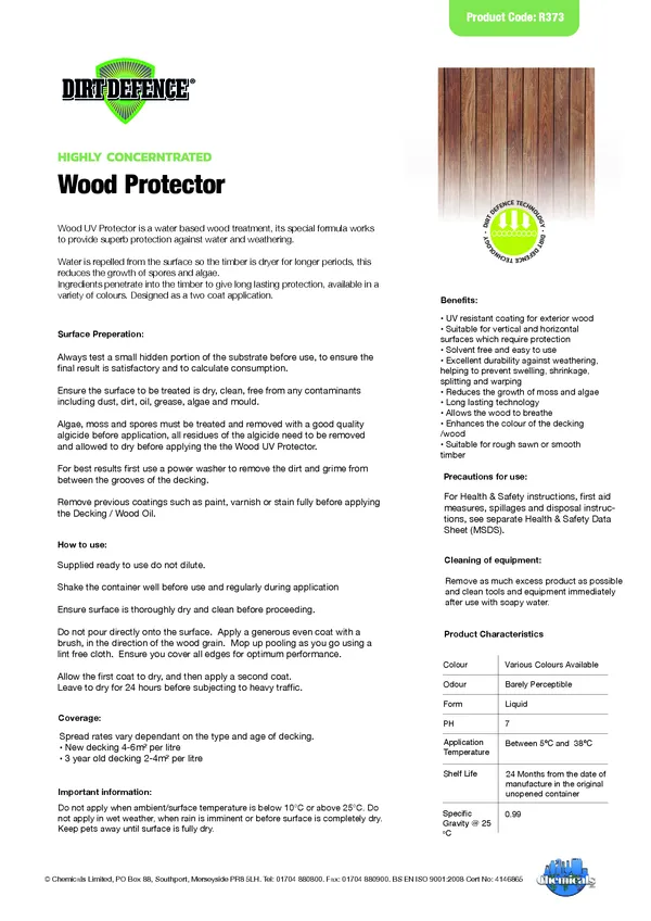 Supreme Wood Protector Datasheet PDF 